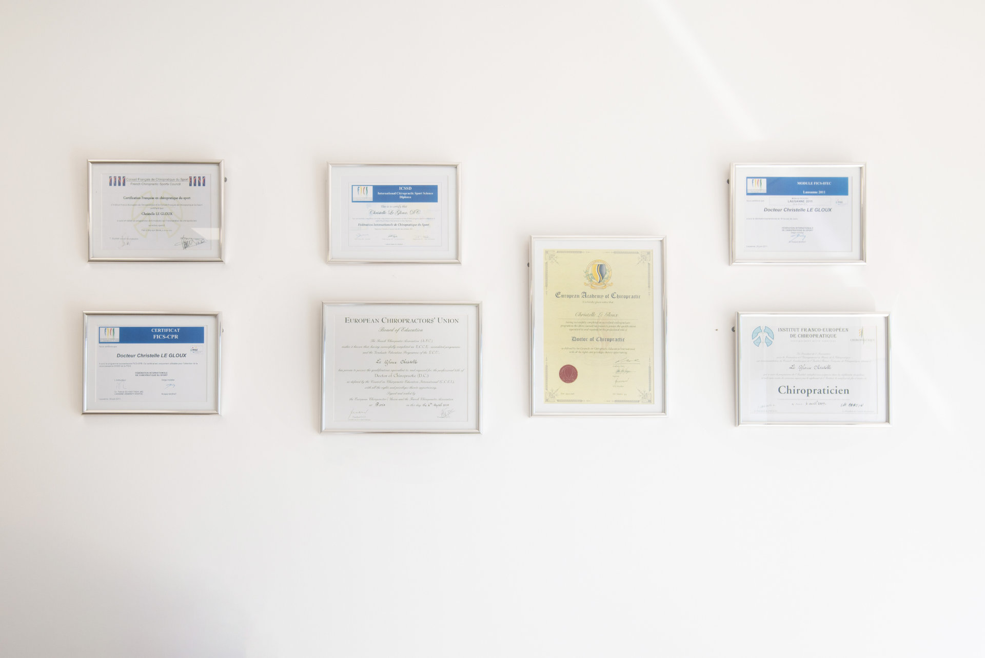 Diplomas de Christelle Le Gloux